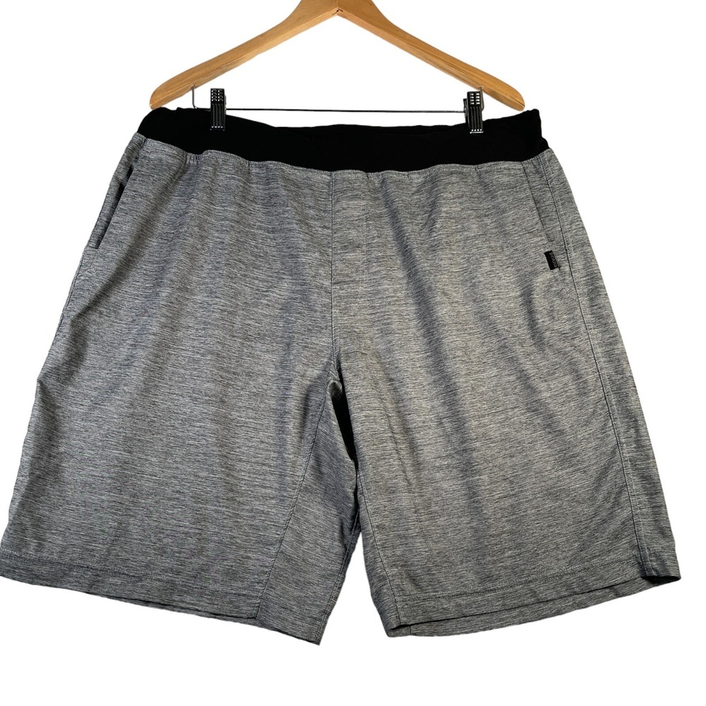prAna Shorts Mens XL Gray Elastic‎ Waist Drawstring Casual Athletic Lightweight